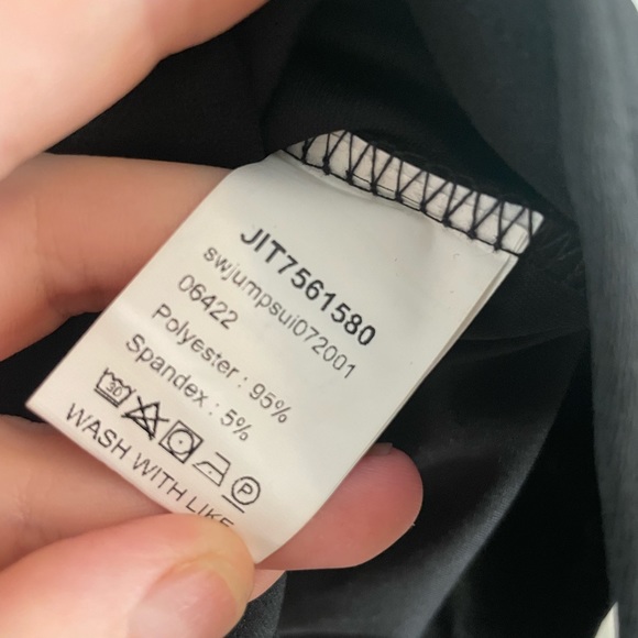 SHEIN Black Notch Collar Blazer Skort Romper - Picture 6 of 7